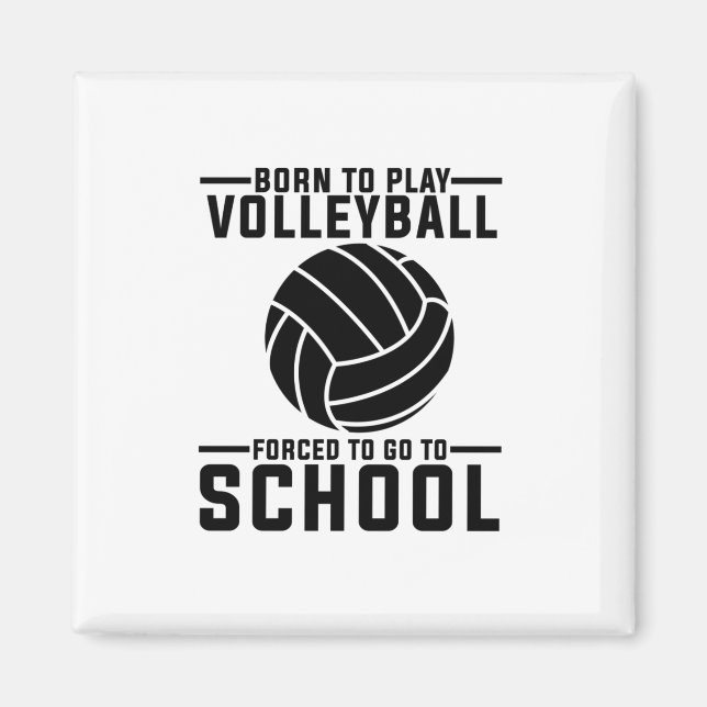 Aimant Idées cadeaux de volley-ball | Équipe du joueur de (Devant)