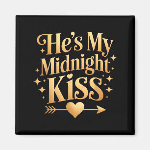 Aimant Il est mon baiser de minuit Bonne année couple ass
