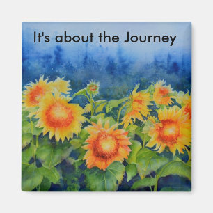 Aimant Il s'agit du voyage - Champs de tournesol