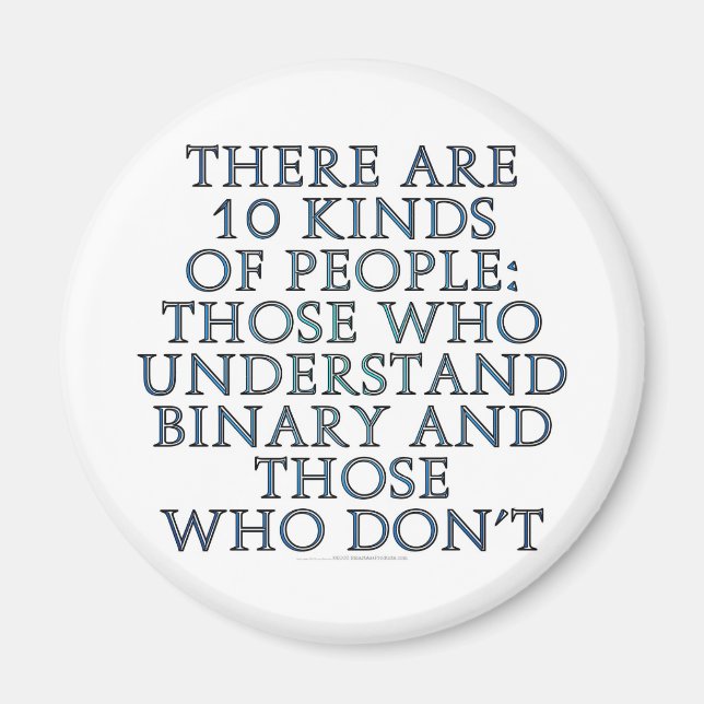 Aimant Il y a 10 sortes de gens... (Devant)