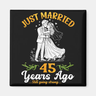 Aimant Il y a 45 ans mariés toujours solides anniversaire
