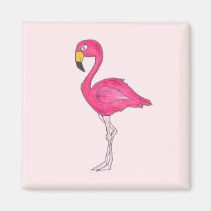 Aimant Ile tropicale Paradise Flamant rose rose chaud Ois