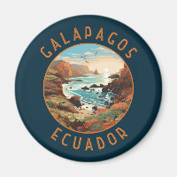 Îles Galapagos Cercle en détresse rétro