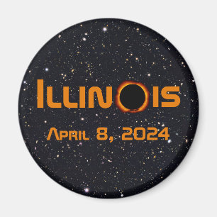 Aimant Illinois 2024 Total Solaire Eclipse