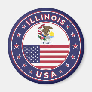Aimant Illinois, t-shirt Illinois, autocollant Illinois,