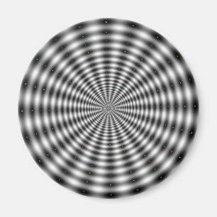 Aimant Illusion d'optique noir et blanc