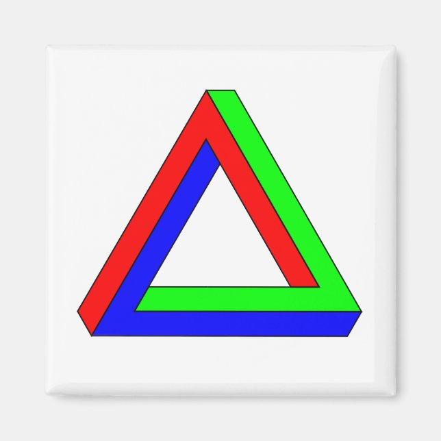 Aimant Illusion du triangle optique (Devant)