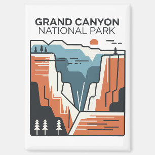 Aimant Illustration Abstraite du parc national du Grand C