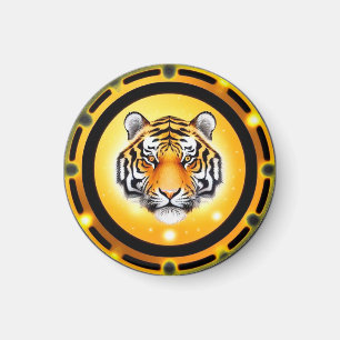 Aimant Illustration abstraite et audacieuse de tigre