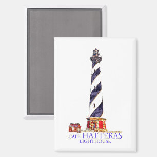 Aimant Illustration aquarelle Phare de Cape Hatteras
