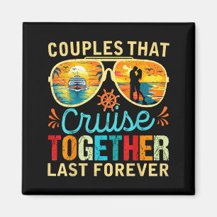 Aimant Illustration Croisière des couples ensemble restez