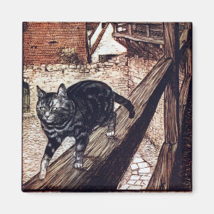 Aimant Illustration de Castle Cat Rackham