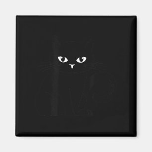 Aimant Illustration de chat noir Halloween pour enfants a