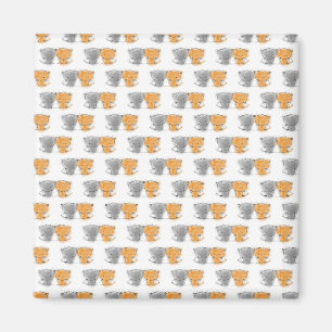 Aimant Illustration de chatons adorables et duveteux - Ar