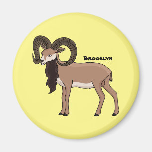 Aimant Illustration de chèvre de Mouflon