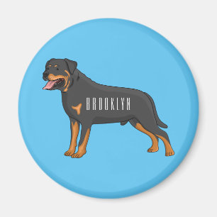 Aimant Illustration de chien Rottweiler