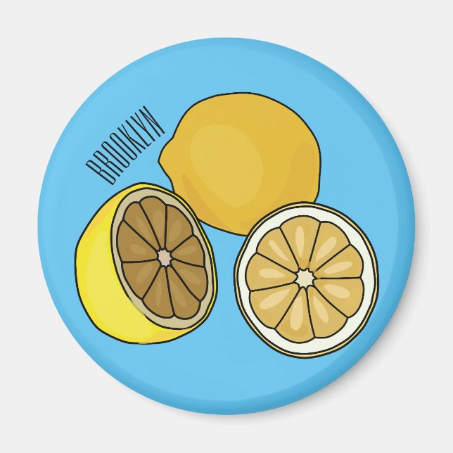 Aimant Illustration de citron (Devant)