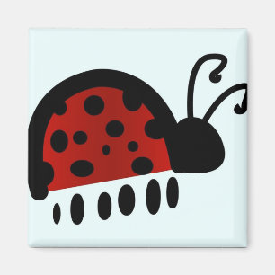 Aimant Illustration de coccinelle mignonne