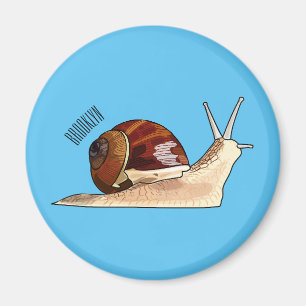 Aimant Illustration de dessin animé d'escargot