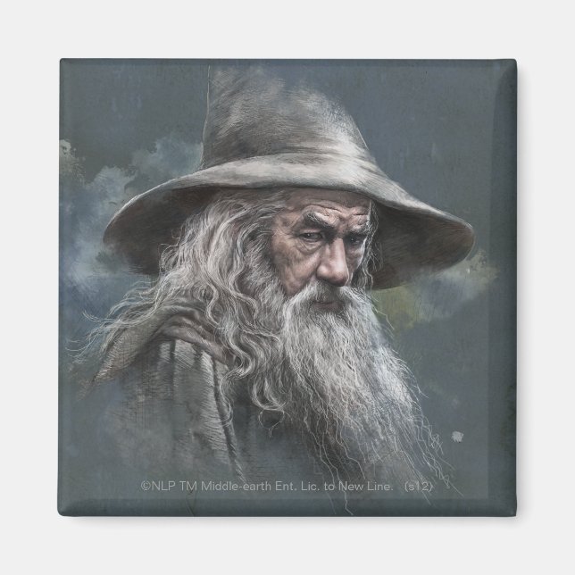 Aimant Illustration de Gandalf (Devant)