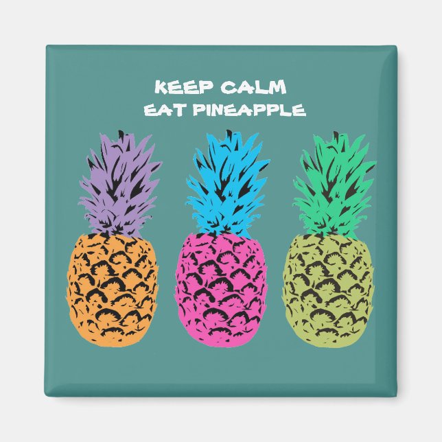 Aimant Illustration de la conception d'ananas (Devant)