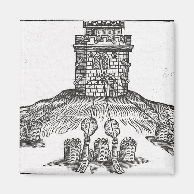 Aimant Illustration de la guerre de siège (Devant)