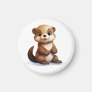Aimant Illustration de la loutre de dessin