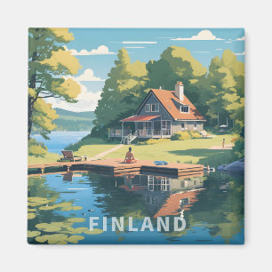Aimant Illustration de la nature finlandaise