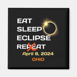Aimant Illustration de l'éclipse solaire totale de l'Ohio
