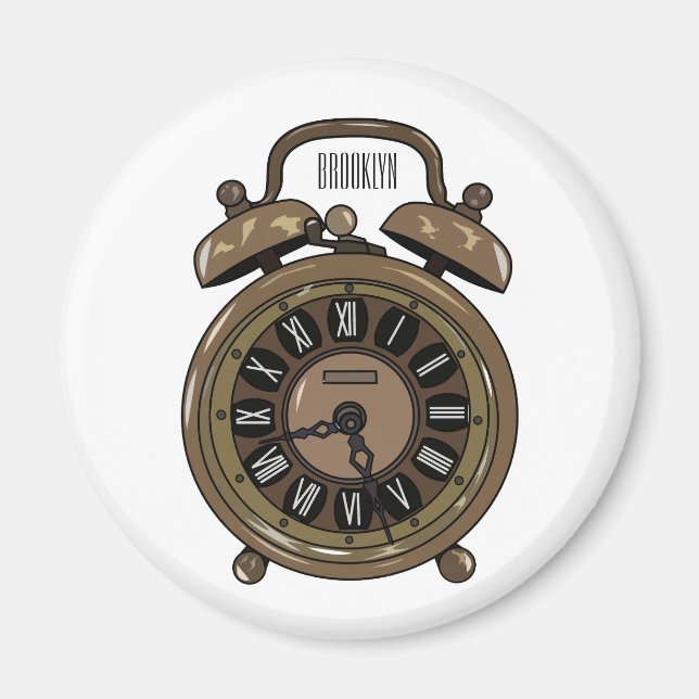 Aimant Illustration de l'horloge d'alarme (Devant)