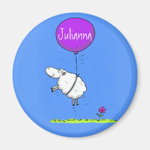 Aimant Illustration de l'humour en ballons de mouton mign