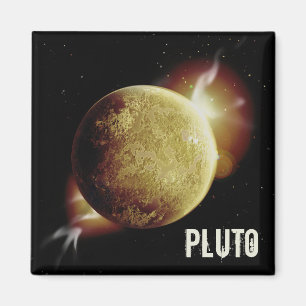 Aimant Illustration de l'univers 3d de la planète jaune P
