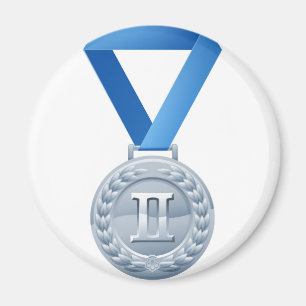 Aimant Illustration de médaille d'argent