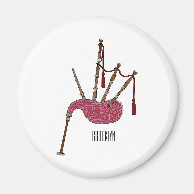 Aimant Illustration de pipes (Devant)