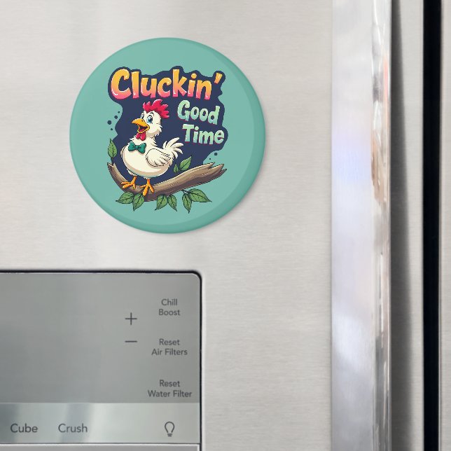 Aimant Illustration de poulet amusant pour le bon temps d (In situ (réfrigérateur))
