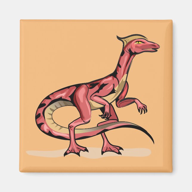 Aimant Illustration De Velociraptor. (Devant)