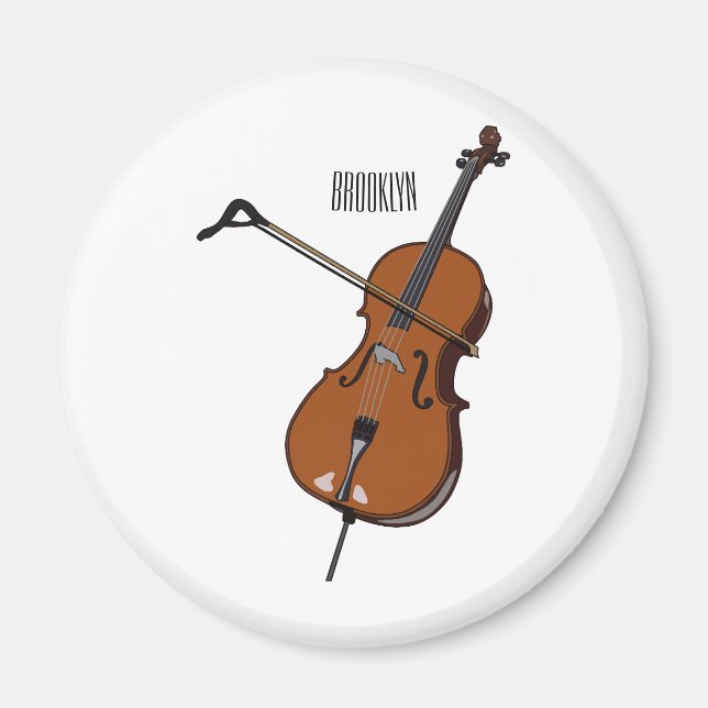 Aimant Illustration de violoncelle (Devant)