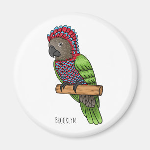 Aimant Illustration d'oiseau perroquet à tête de faucon
