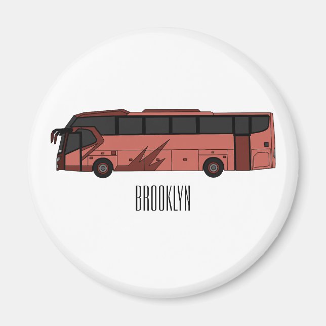 Aimant Illustration du bus (Devant)