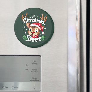 Aimant Illustration du cerf de Noël mignon