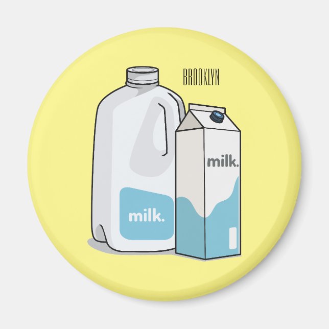 Aimant Illustration du lait (Devant)