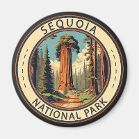 Illustration du parc national Sequoia Art de voyag