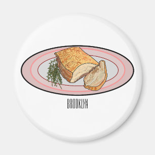 Aimant Illustration du ventre de porc rôti