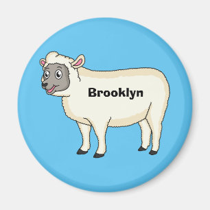 Aimant Illustration d'un mouton joyeux