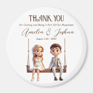 Aimant Illustration Mariée et Salle Faveurs mariage