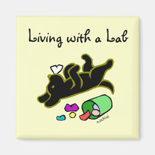 Aimant Illustration noire drôle de bande dessinée de