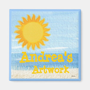 Aimant Illustration pour la plage de Childs
