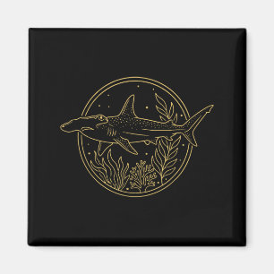 Aimant Illustration Requin Marteau Océan