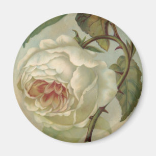 Aimant Illustration rose victorienne de carte postale