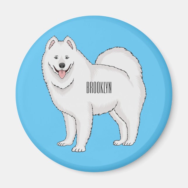 Aimant Illustration Samoyed dog (Devant)
